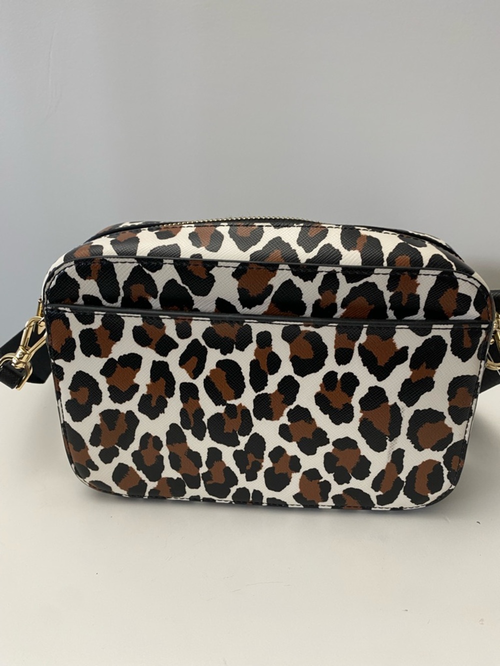 kate spade Madison Leopard-Print Crossbody Camera Bag KI377 - Cream/Brown/Black - Picture 9 of 16